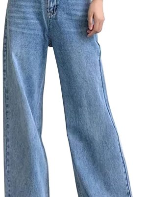 Women Wide Leg Jeans High Waist Baggy Jeans for Women Loose Boyfriends Jeans Denim Pants  90s